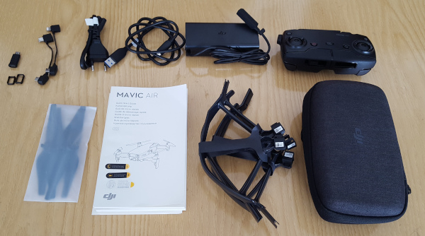 Mavic Air Arctic White Package Contents