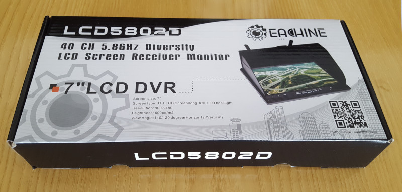 Eachine LCD5802D FPV Monitor with Diversity and DVR Review - Up In The Sky