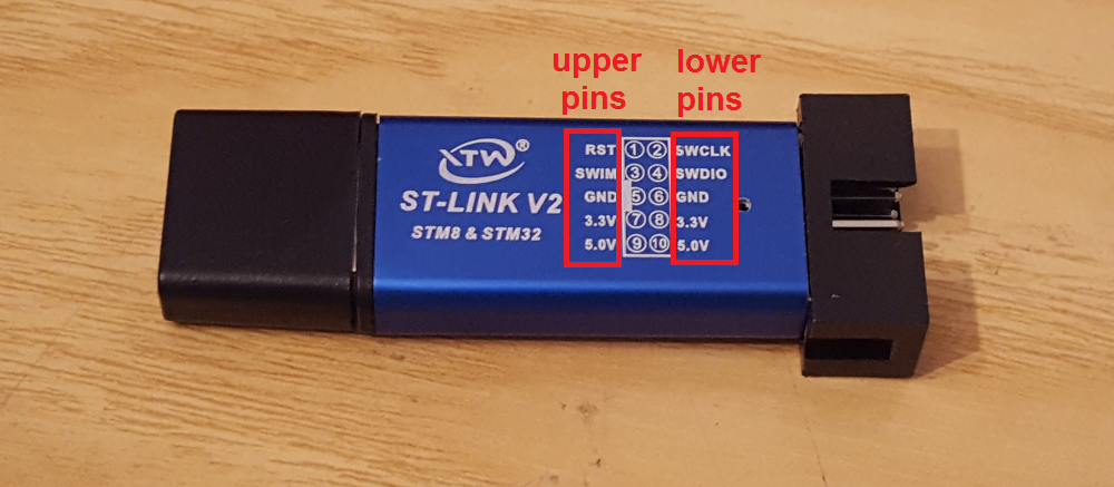 ST-LINK V2 Pins Layout