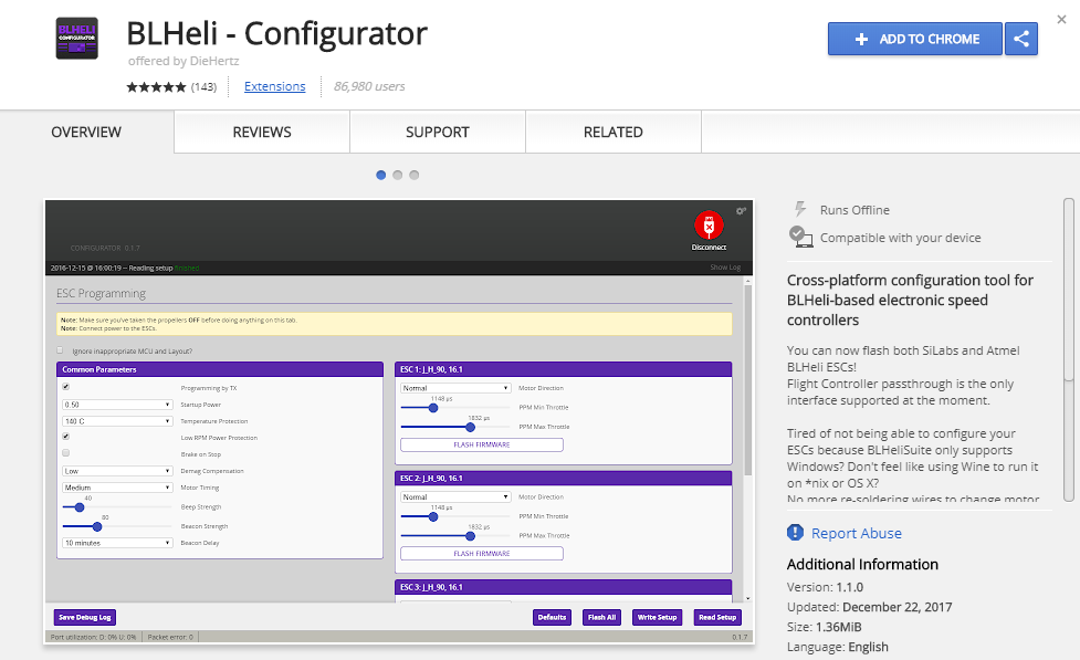 BLHeli Configurator Chrome App