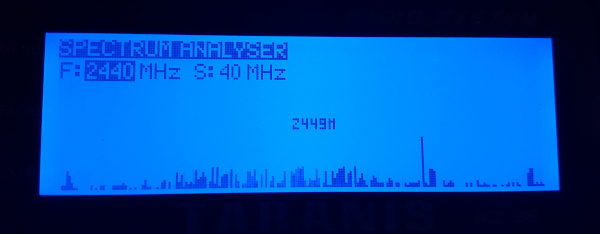 FrSky Taranis X9D Plus SE 2019 Spectrum Analyzer